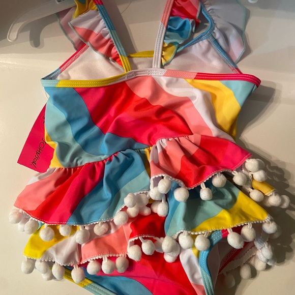 Betsey Johnson Girls One Piece Bathing Suit - Picture 2 of 2